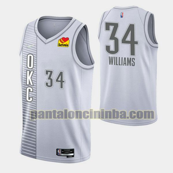 Canotta Uomo basket Kenrich Williams 34 Oklahoma City Thunder Grigio