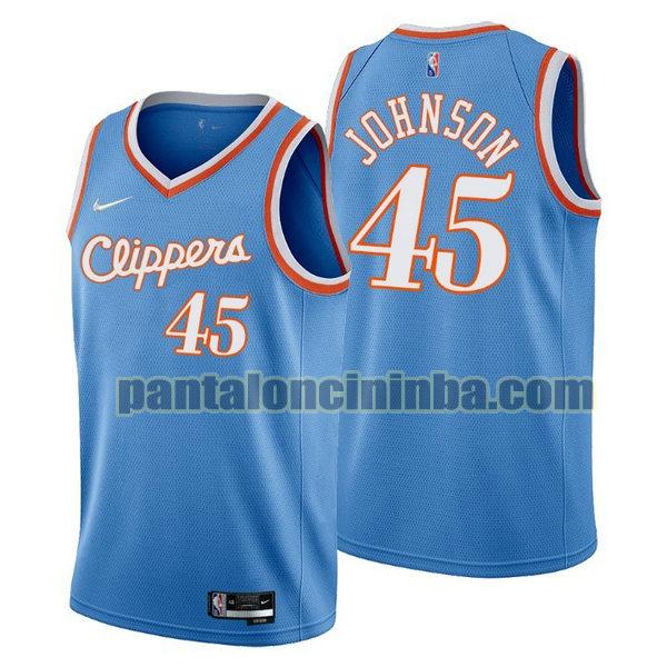 Canotta Uomo basket Keon Johnson 45 Los Angeles Clippers Blu 2021-2022