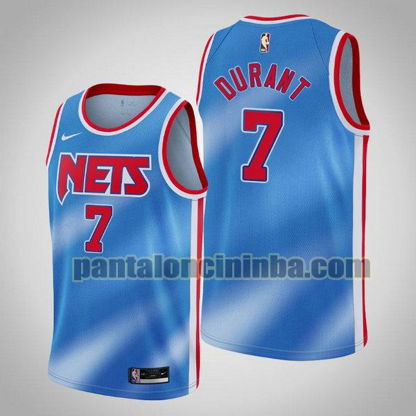 Canotta Uomo basket Kevin Durant 7 Brooklyn Nets Blu 2020 2021