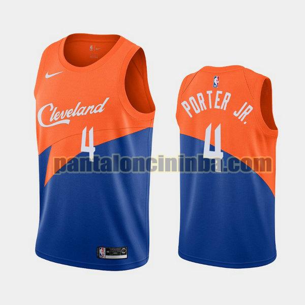 Canotta Uomo basket Kevin Porter Jr. 4 Cleveland Cavaliers Blu City Edition 2020
