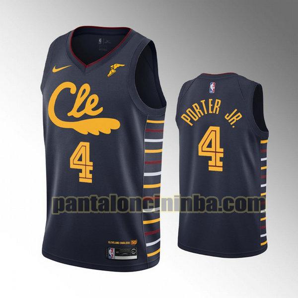 Canotta Uomo basket Kevin Porter Jr. 4 Cleveland Cavaliers Navy City Edition 2020