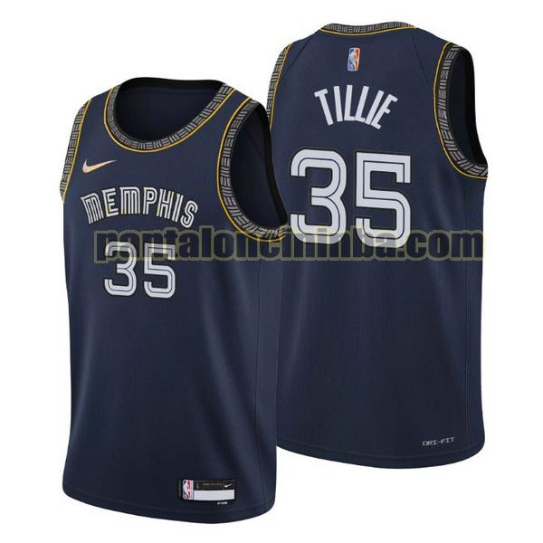 Canotta Uomo basket Killian TillieNike 35 Memphis Grizzlies Navy 2021-2022