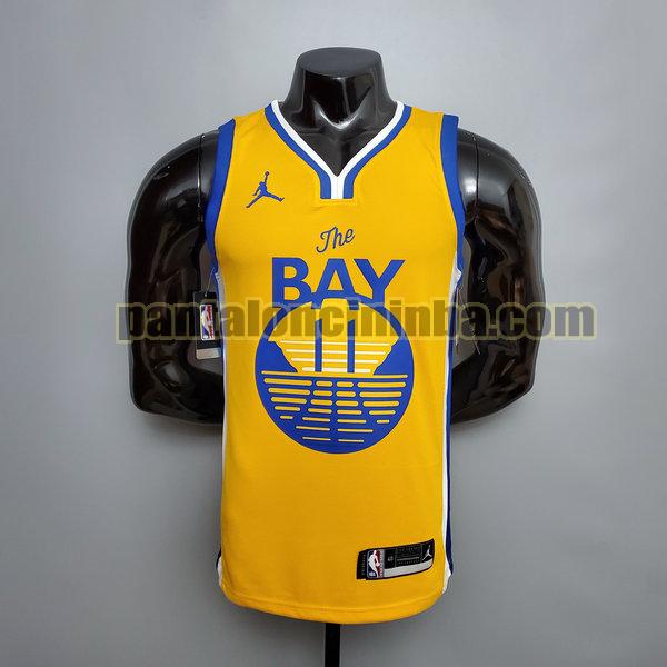 Canotta Uomo basket Klay Thompson 11 Golden State Warriors Giallo Versione Fan