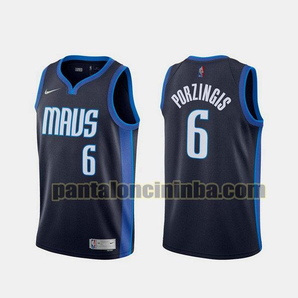 Canotta Uomo basket Kristaps Porzingis 6 Dallas Mavericks Blu 2021