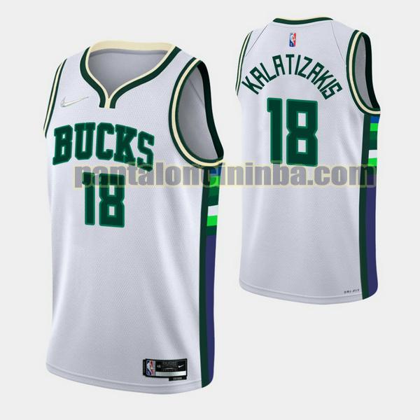 Canotta Uomo basket Krlatizrkis 18 Milwaukee Bucks Bianca 2021-2022