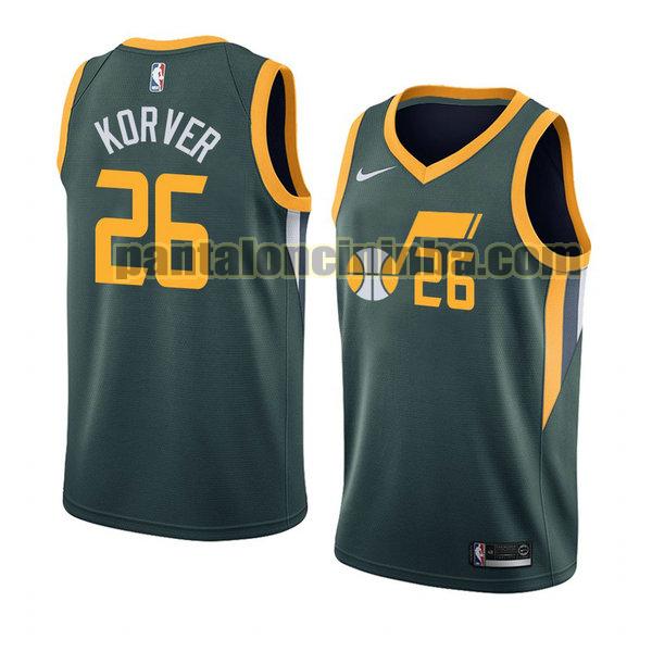 Canotta Uomo basket Kyle Korver 26 Utah Jazz Verde City Edition 2020