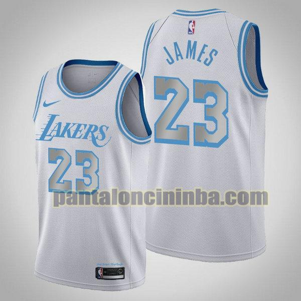Canotta Uomo basket LeBron James 23 Los Angeles Lakers Bianca 2020 2021