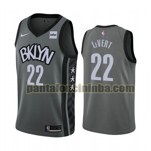 Canotta Uomo basket Levert Black 22 Brooklyn Nets Grigio City Edition 2020