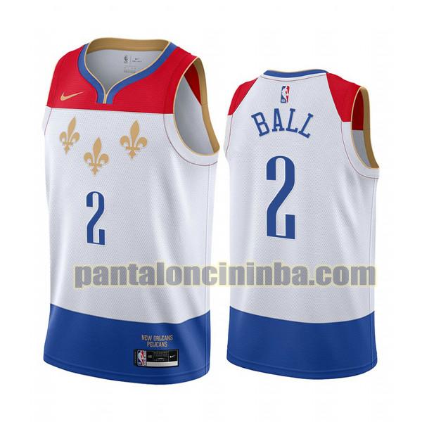 Canotta Uomo basket Lonzo Ball 2 New Orleans Pelicans Bianca