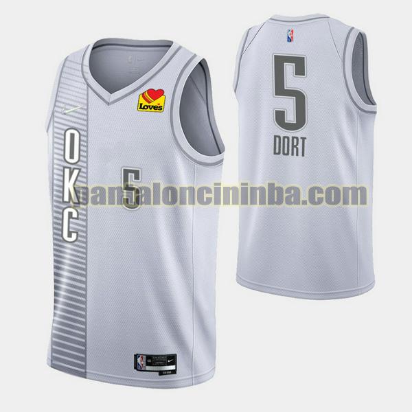 Canotta Uomo basket Luguentz Dort 5 Oklahoma City Thunder Grigio