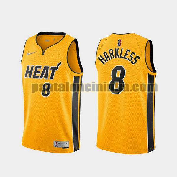 Canotta Uomo basket Maurice Harkless 8 Miami Heat Giallo 2021