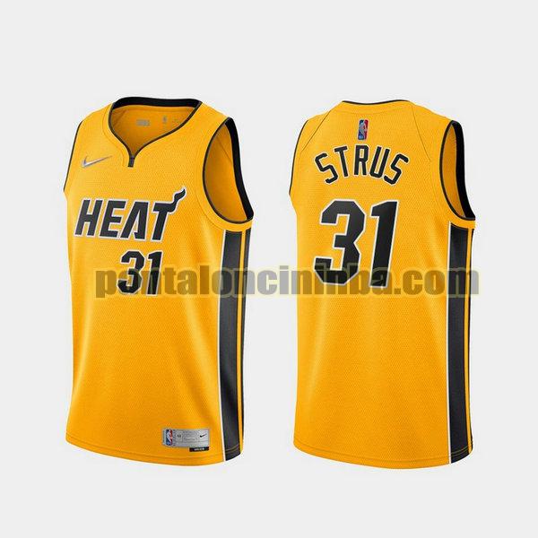 Canotta Uomo basket Max Strus 31 Miami Heat Giallo 2021