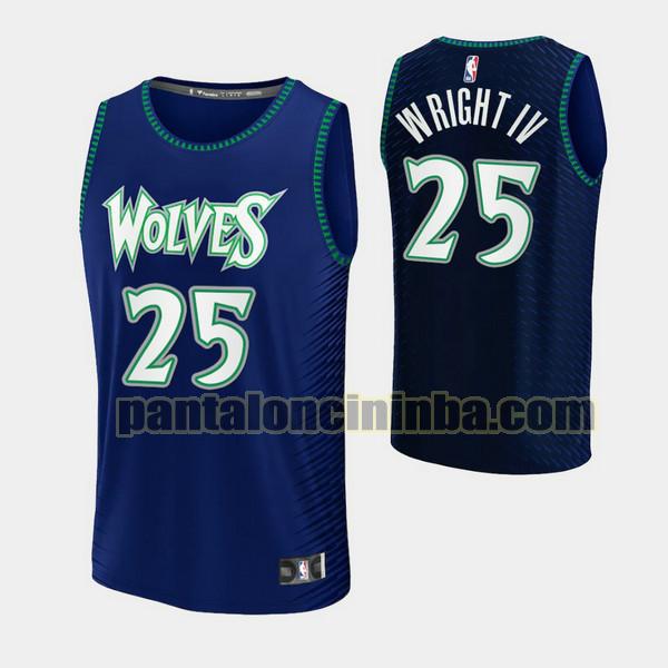 Canotta Uomo basket McKinley Wright IV 25 Minnesota Timberwolves Blu 2021-2022