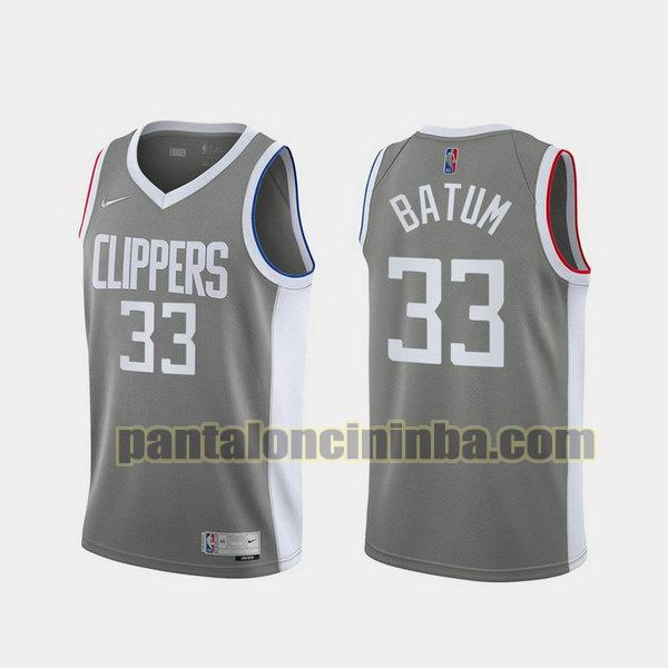 Canotta Uomo basket Nicolas Batum 33 Los Angeles Clippers Grigio 2021