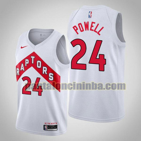 Canotta Uomo basket Norman Powell 24 Toronto Raptors Bianco 2021