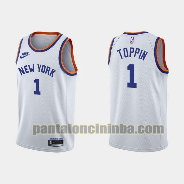 Canotta Uomo basket Obi Toppin 1 New York Knicks Bianca