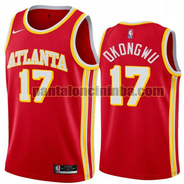 Canotta Uomo basket Onyeka Okongwu 17 Atlanta Hawks Rosso 2021