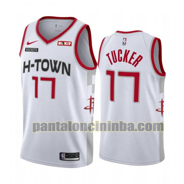 Canotta Uomo basket P.J. Tucker 77 Houston Rockets Bianca City Edition 2020