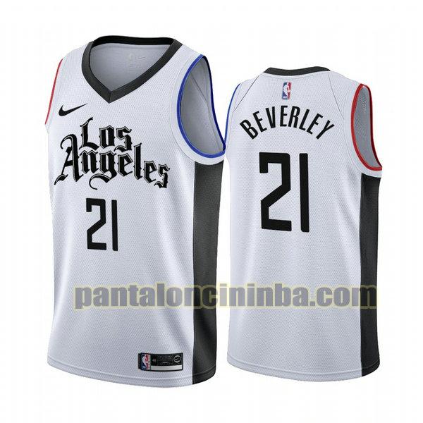 Canotta Uomo basket Patrick Beverley 21 Los Angeles Clippers Bianca City Edition 19 20