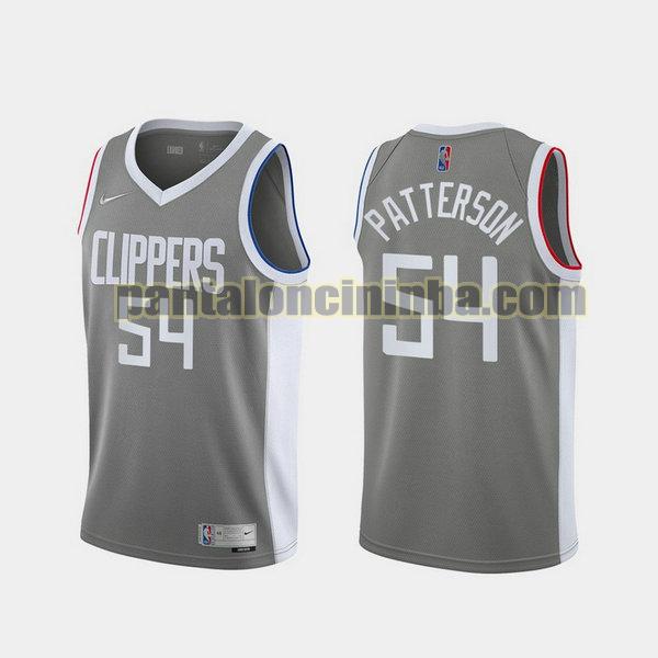 Canotta Uomo basket Patrick Patterson 54 Los Angeles Clippers Grigio 2021