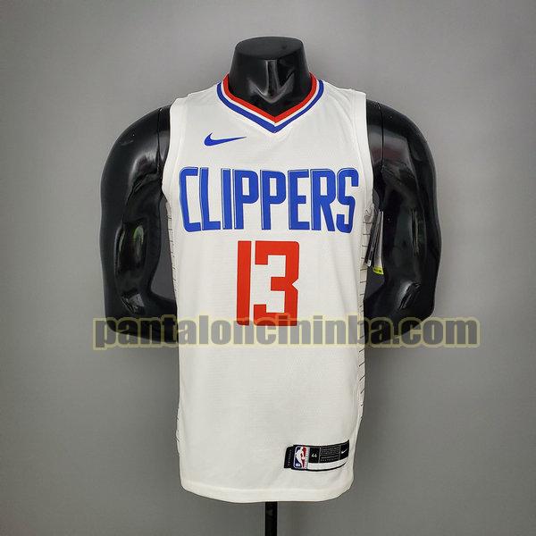 Canotta Uomo basket Paul George 13 Los Angeles Clippers Bianca Versione Fan