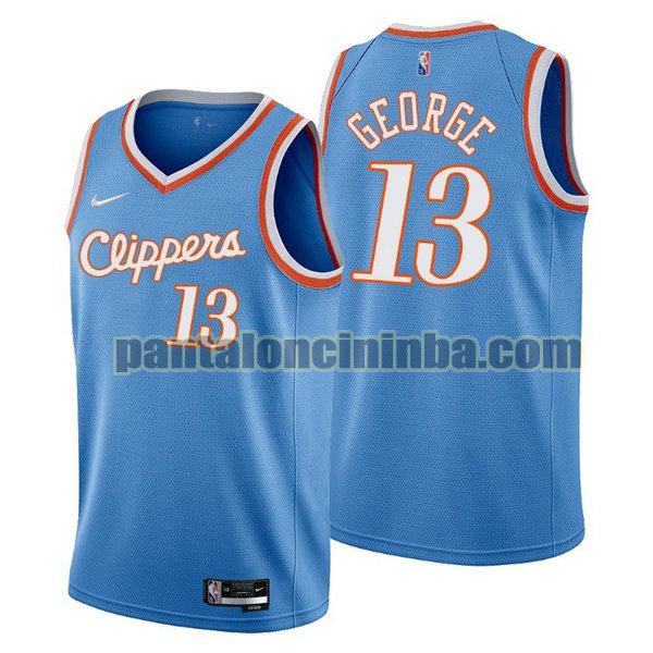 Canotta Uomo basket Paul George 13 Los Angeles Clippers Blu 2021-2022