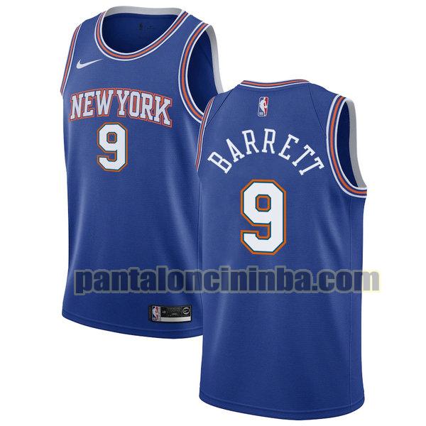 Canotta Uomo basket R.J. Barrett 9 New York Knicks Blu City Edition 2020