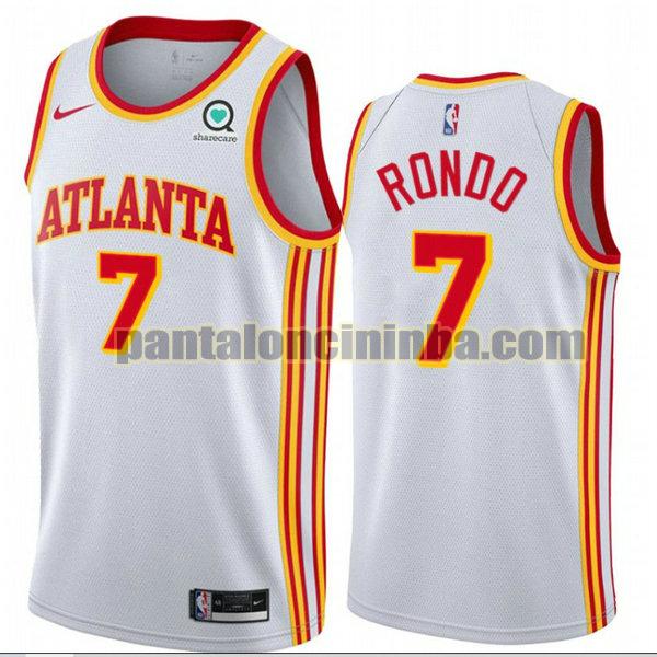 Canotta Uomo basket Rajon Rondo 7 Atlanta Hawks Bianca 2021