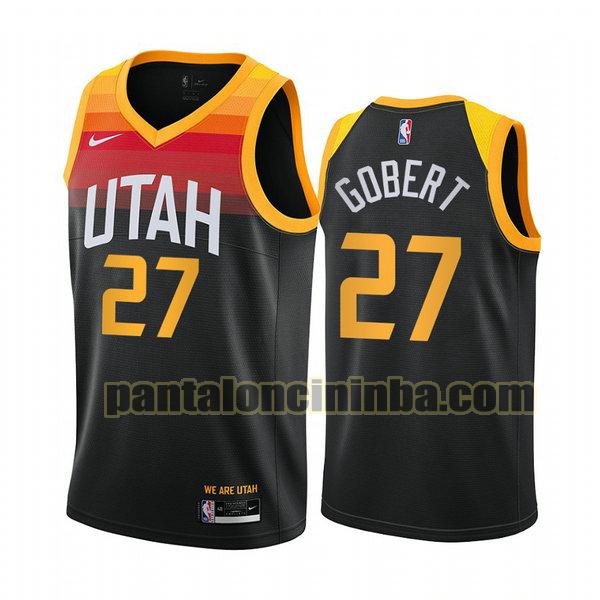 Canotta Uomo basket Rudy Gobert 27 Utah Jazz Nero 2021