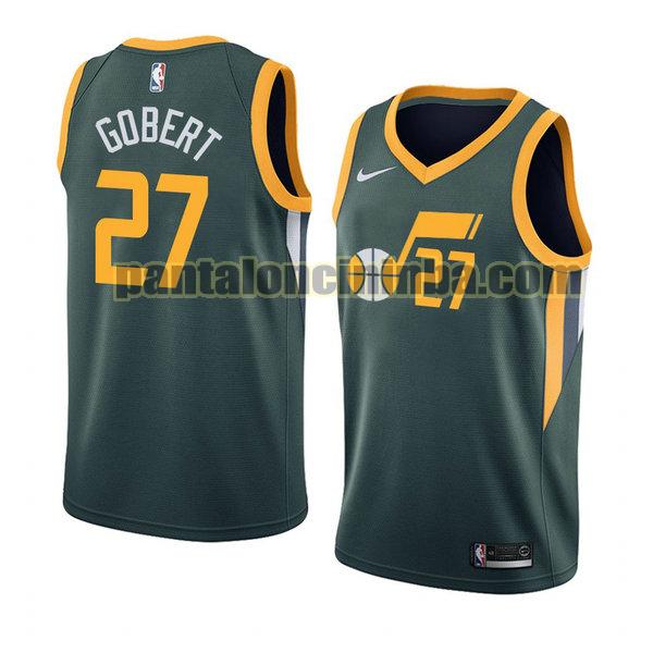 Canotta Uomo basket Rudy Gobert 27 Utah Jazz Verde City Edition 2020