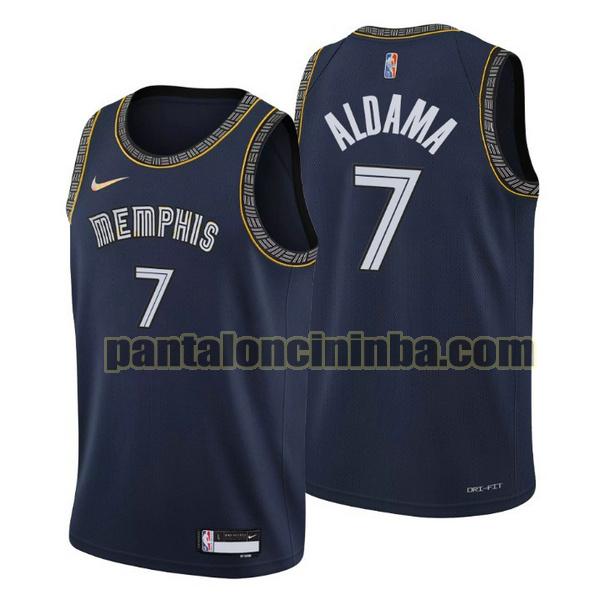 Canotta Uomo basket Santi Aldama 7 Memphis Grizzlies Navy 2021-2022