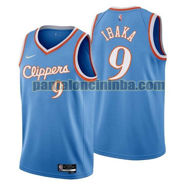 Canotta Uomo basket Serge Ibaka 9 Los Angeles Clippers Blu 2021-2022