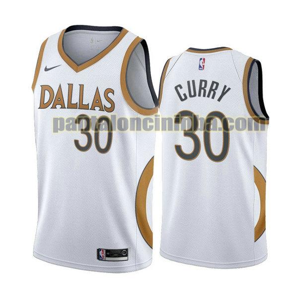 Canotta Uomo basket Seth Curry 30 Dallas Mavericks Bianca 2020