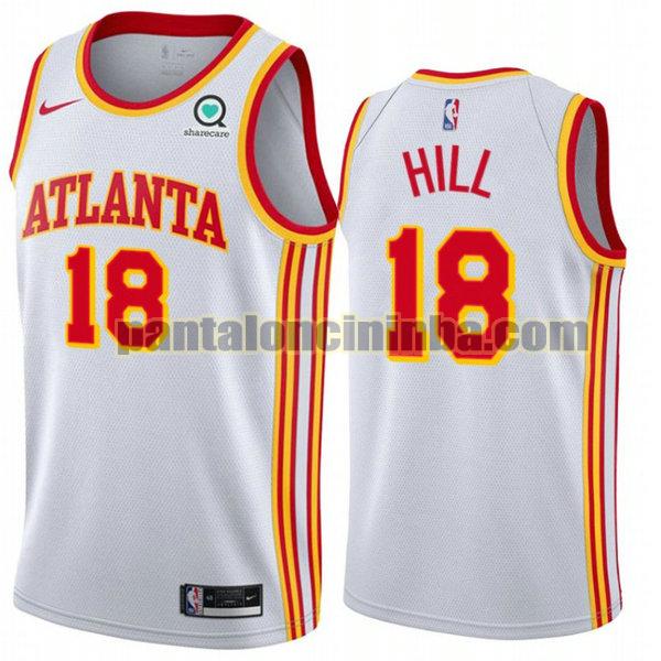 Canotta Uomo basket Solomon Hill 18 Atlanta Hawks Bianca 2021