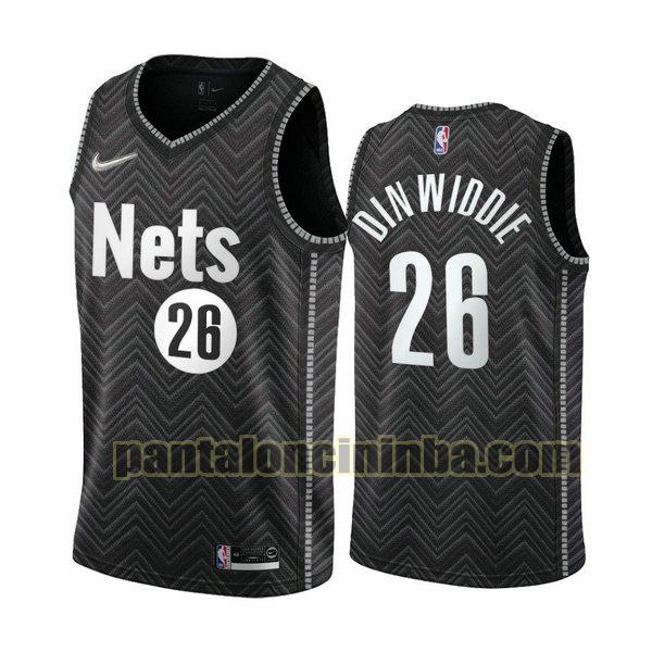 Canotta Uomo basket Spencer Dinwiddie 26 Brooklyn Nets Nero 2021