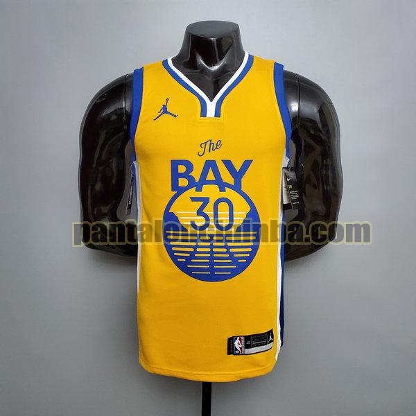 Canotta Uomo basket Stephen Curry 30 Golden State Warriors Giallo Versione Fan