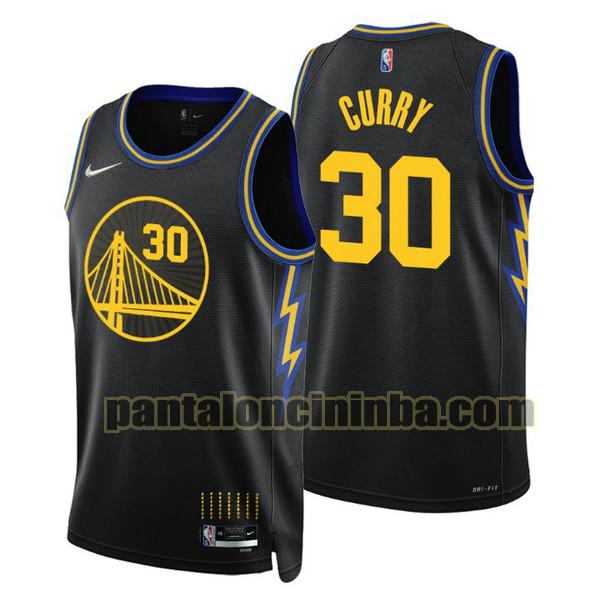Canotta Uomo basket Stephen Curry 30 Golden State Warriors Nero 2021-2022
