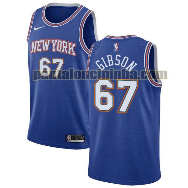 Canotta Uomo basket Taj Gibson 67 New York Knicks Blu City Edition 2020