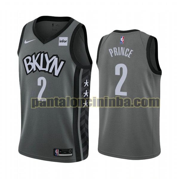 Canotta Uomo basket Taurean Prince 2 Brooklyn Nets Grigio City Edition 2020