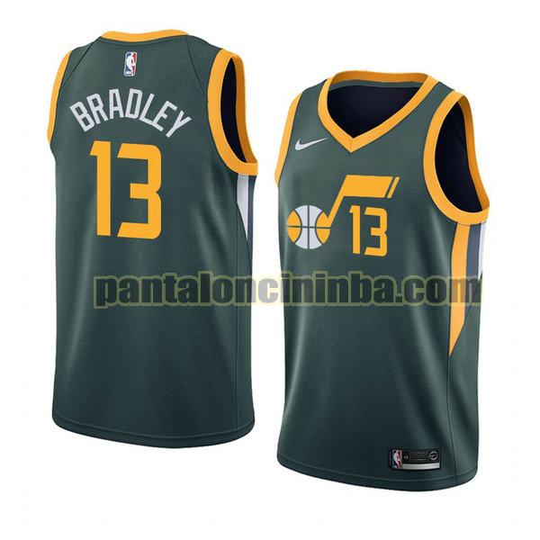 Canotta Uomo basket Tony Bradley 13 Utah Jazz Verde City Edition 2020