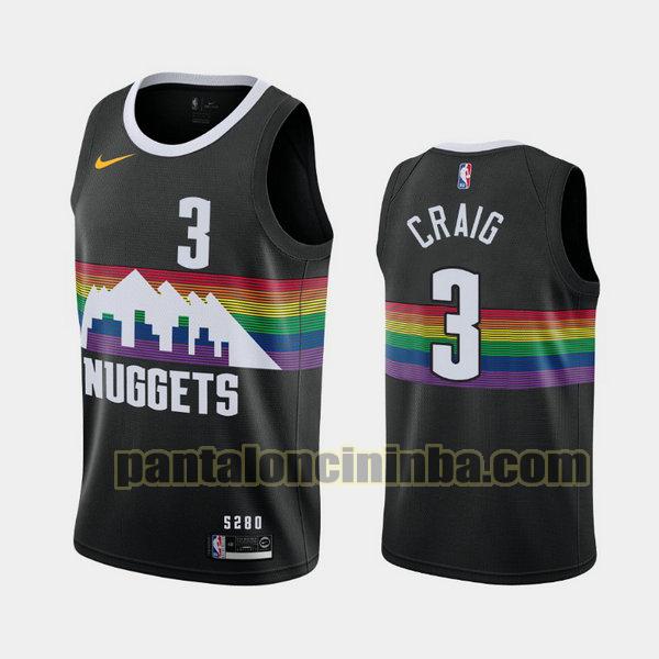 Canotta Uomo basket Torrey Craig 3 Denver Nuggets Nero City Edition 2020