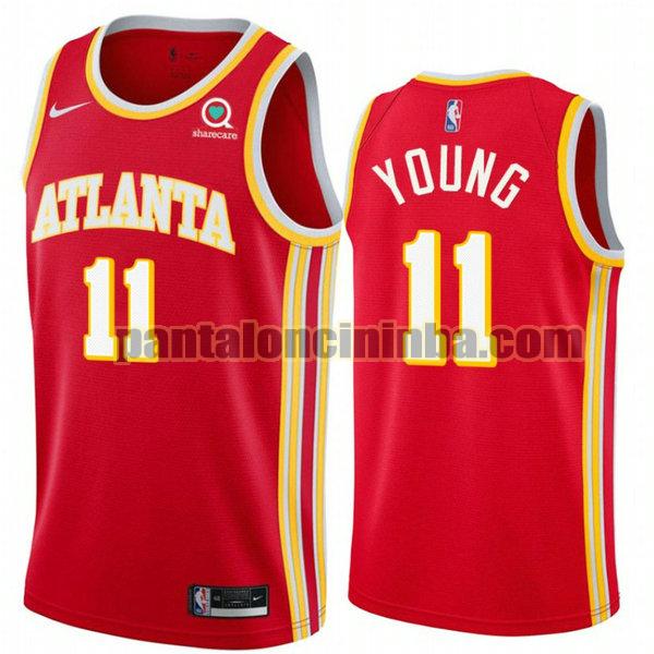 Canotta Uomo basket Trae Young 11 Atlanta Hawks Rosso 2021