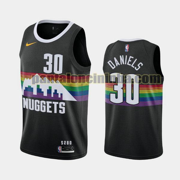 Canotta Uomo basket Troy Daniels 30 Denver Nuggets Nero City Edition 2020