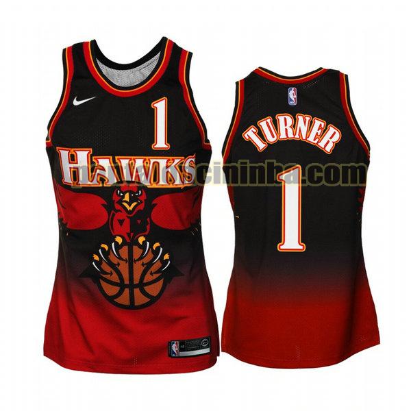 Canotta Uomo basket Turner 1 Atlanta Hawks Nero Retro