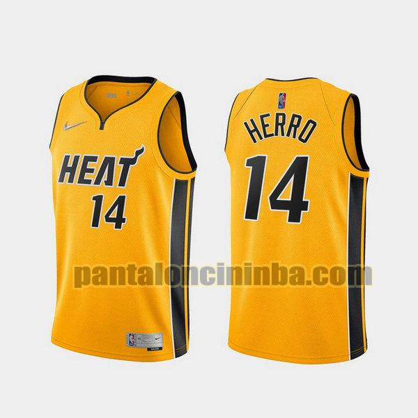 Canotta Uomo basket Tyler Herro 14 Miami Heat Giallo 2021