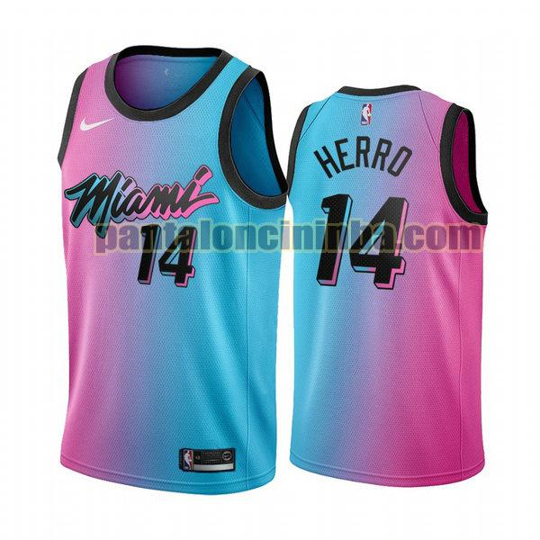 Canotta Uomo basket Tyler Herro 14 Miami Heat Rosa 2021