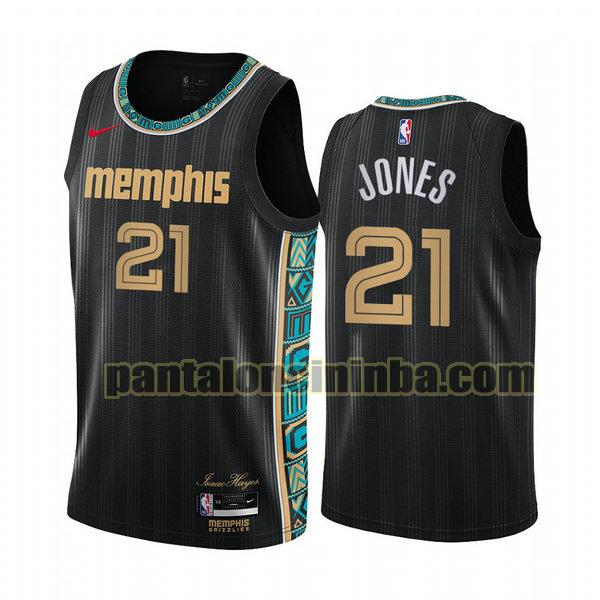 Canotta Uomo basket Tyus Jones 21 Memphis Grizzlies Nero 2020 2021