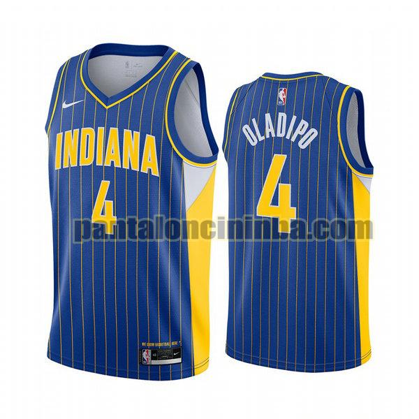 Canotta Uomo basket Victor Oladipo 4 Indiana Pacers Blu 2020 2021