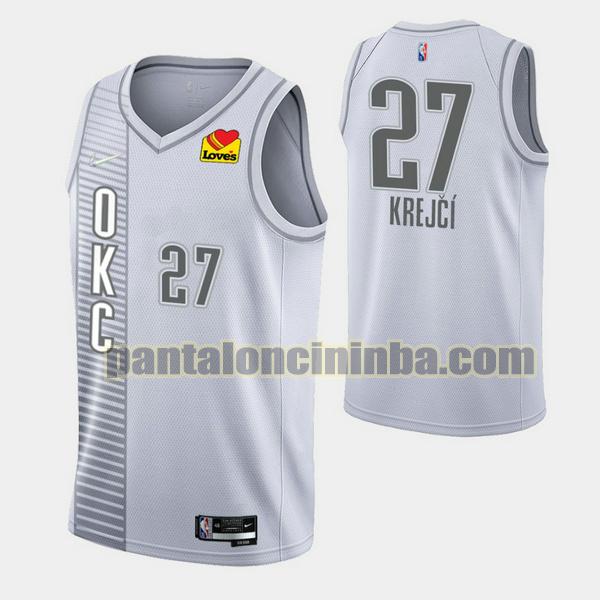 Canotta Uomo basket Vit Krejci 27 Oklahoma City Thunder Grigio