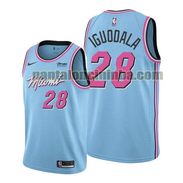 Canotta Uomo basket andre iguodala 28 Miami Heat Blu City Edition 2020